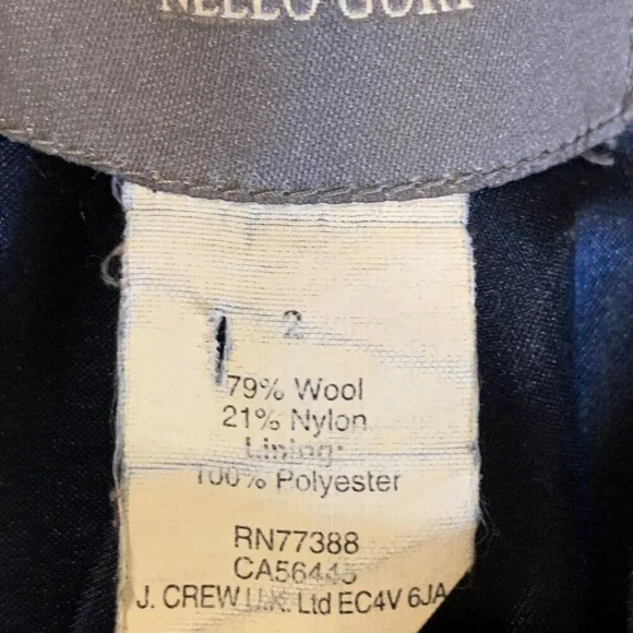 J.Crew Women's Stadium Cloth Nello Gori‎ Cocoon Wool Coat Jacket Size 2 - Picture 8 of 12